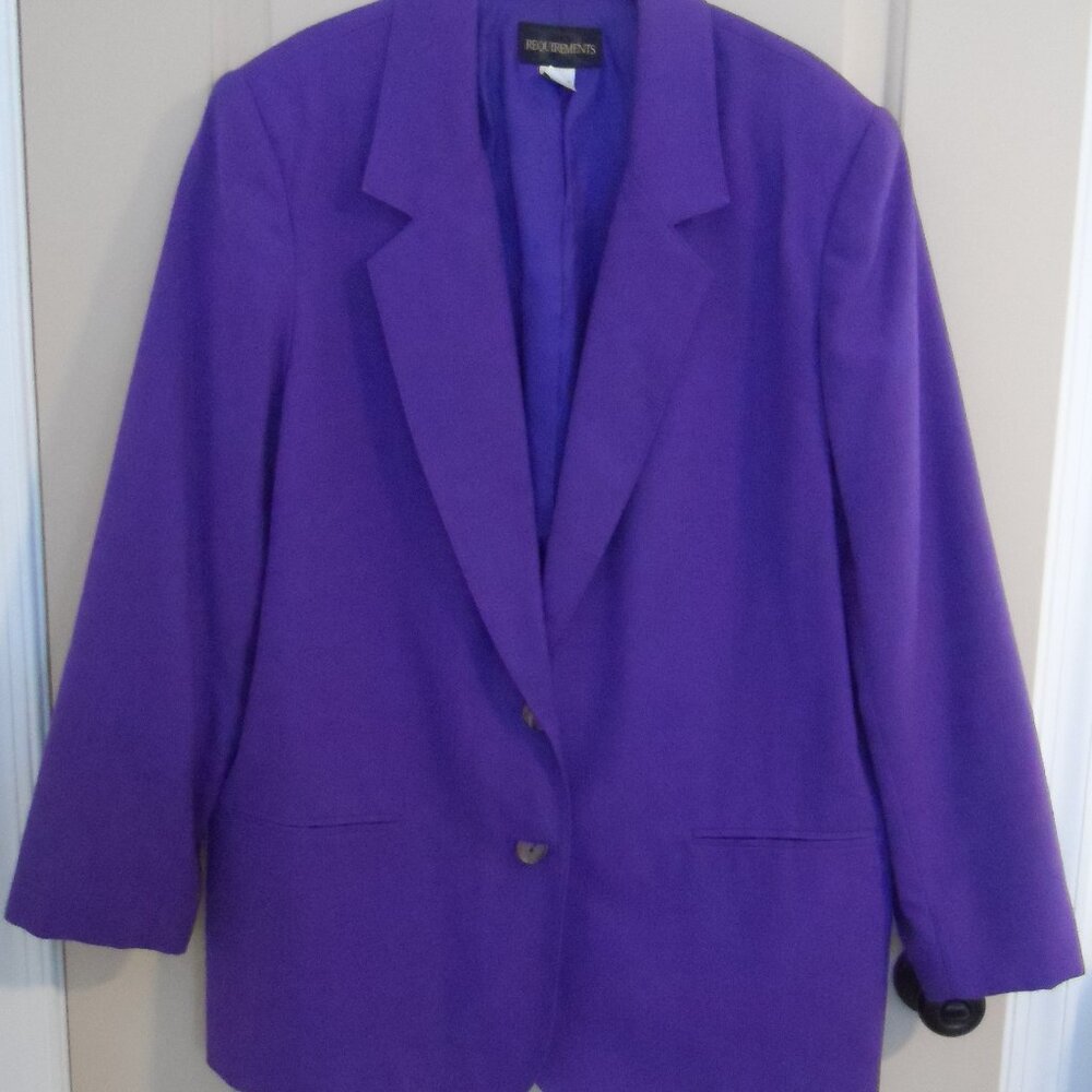 Purple Blazer Womens Size 18 by Requirements - Picture 2 of 5
